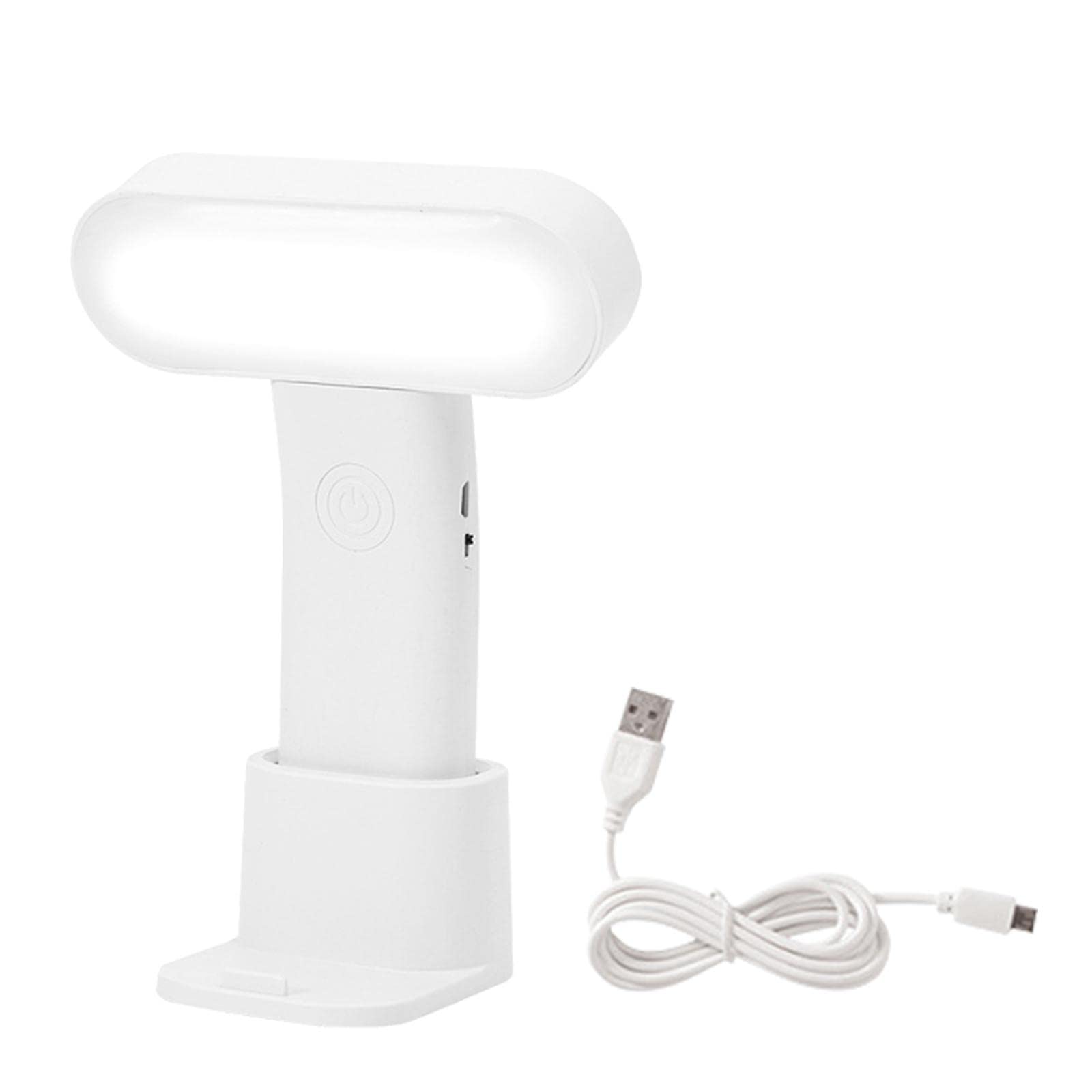 Adjustable Dimmable LED Desk Lamp with USB Charging Port & Phone Holder - Rechargeable Eye-Caring Task Light with Rotatable Head, Perfect for Home Office, Study, Computer Workstation & Night Reading