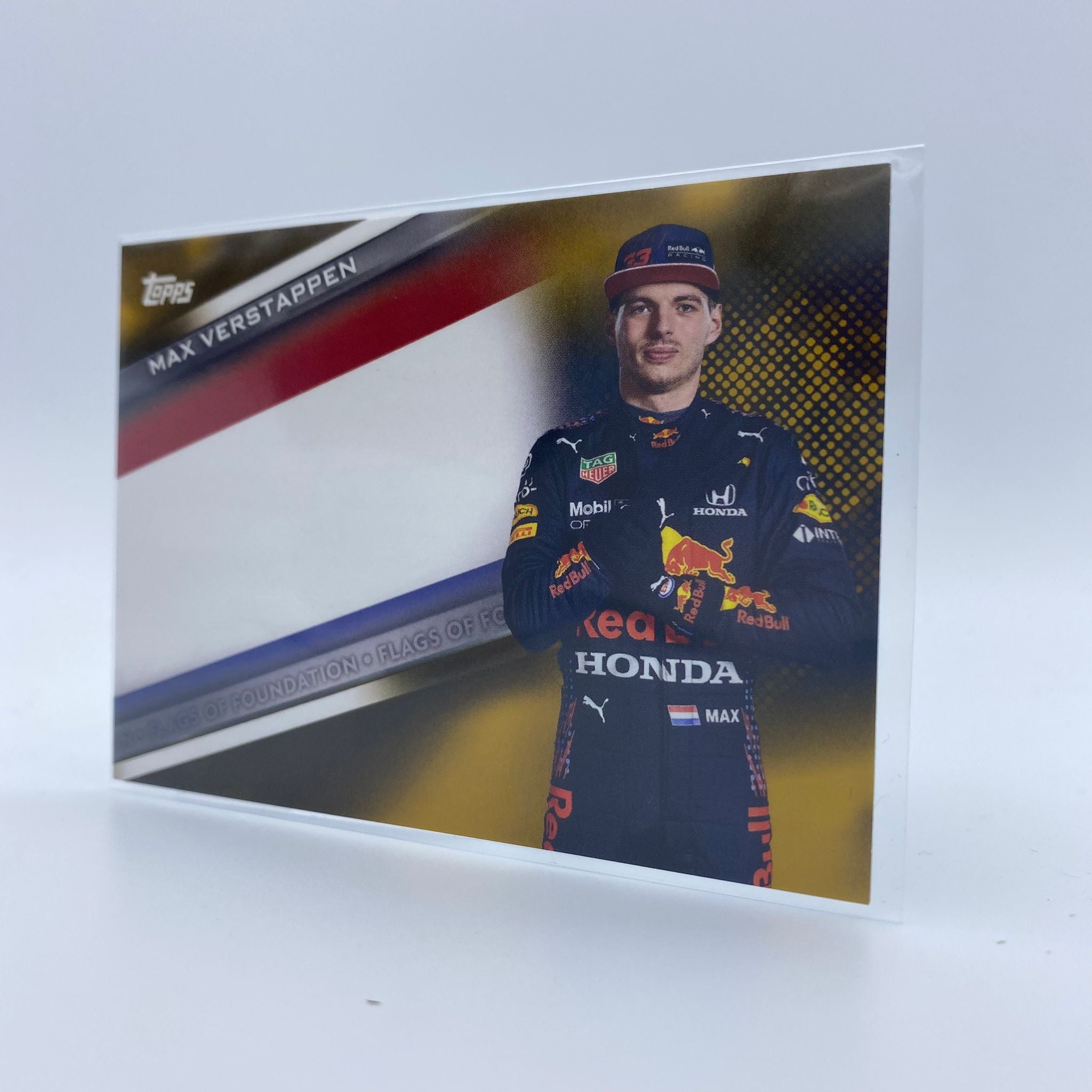 2023 Max Verstappen Flags Of Foundation #FF MV Gold Parallel Racing Card - Perfect for F1 Collectors, Sports Memorabilia Enthusiasts & Racing Fans Display