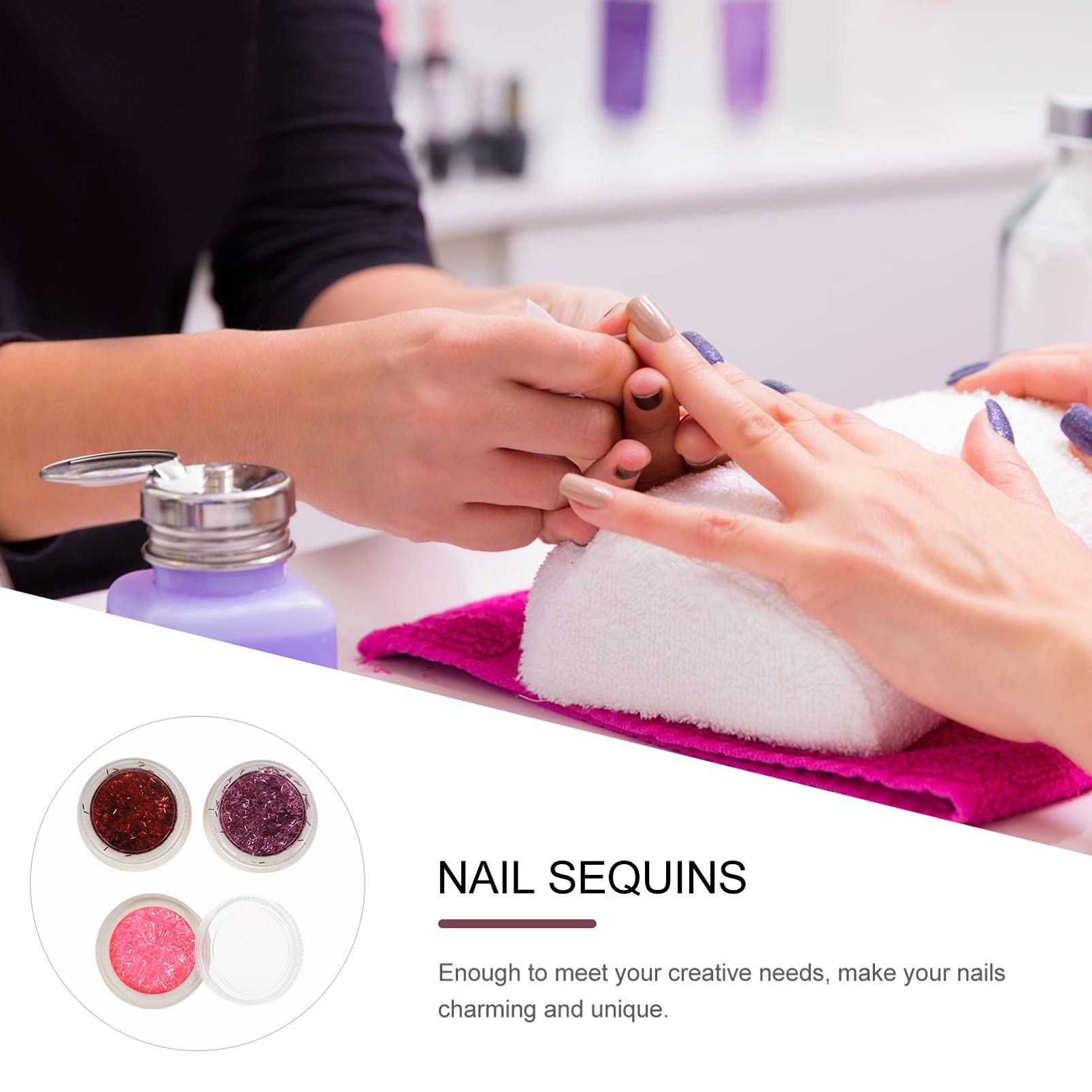 Beaupretty 3-Pack Nail Art Decorations Kit - DIY Nail Glitter & Silk Thread for Manicure - Perfect for Home Nail Salon, Party Nail Designs & Professional Nail Artistry