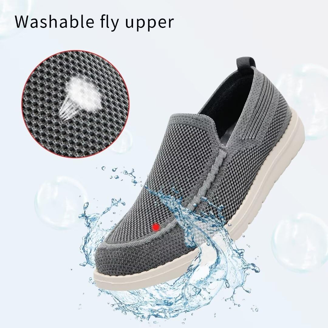 **TAZERO Men's Wide Width Slip-On Loafers with Arch Support – Comfortable Casual Shoes for Plantar Fasciitis – Perfect for Work, Travel & Everyday Wear**