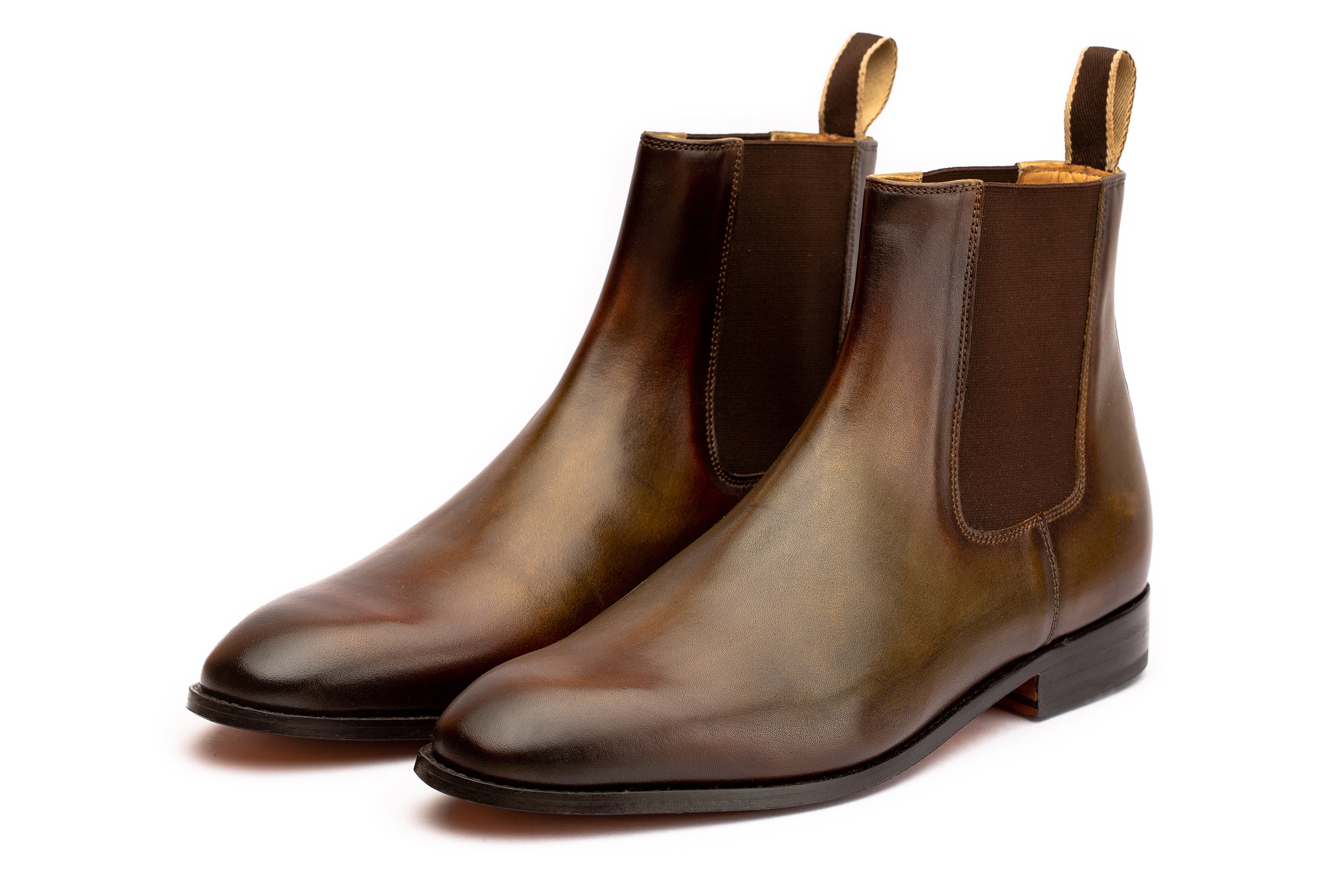 Premium Chelsea Boots for Men - Genuine Leather Forest Patina Ankle Boots | Waterproof & Comfortable | Ideal for Casual Wear, Outdoor Hiking & Winter Fashion