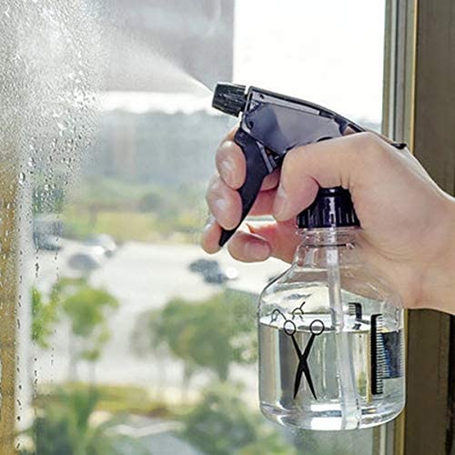 BANIRA 250ml Empty Spray Bottle for Hair, Face & Cleaning - Transparent Refillable Squirt Bottle for Travel, Home & Salon Use - Multi-Purpose Water Mister for Plants, Beauty & Household Essentials (Set of 1)