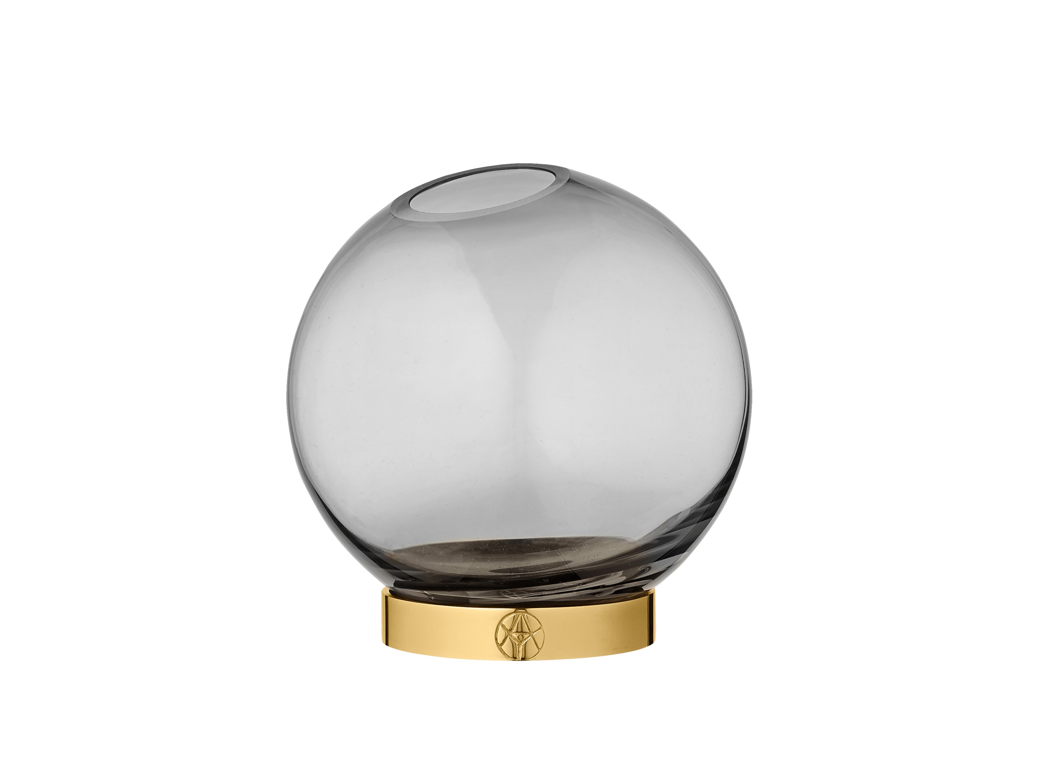 Modern Globe Vase with Wooden Stand - Elegant Home Decor for Living Room, Office & Wedding Centerpieces