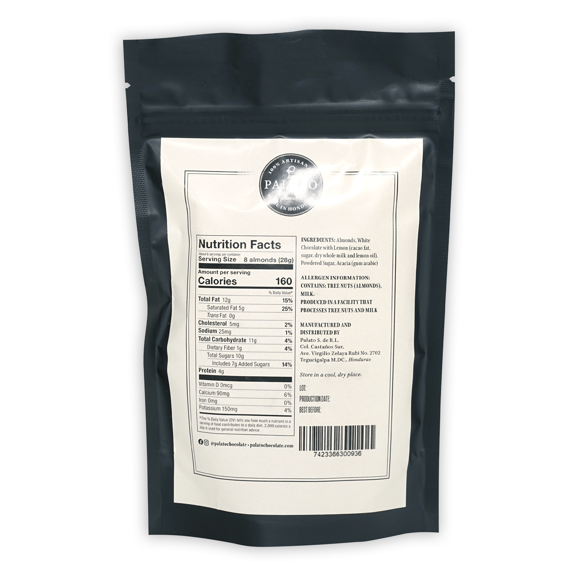 Premium White Chocolate Covered Almonds with Lemon Flavor - Delicious Snack for Parties, Gifts & Healthy Desserts