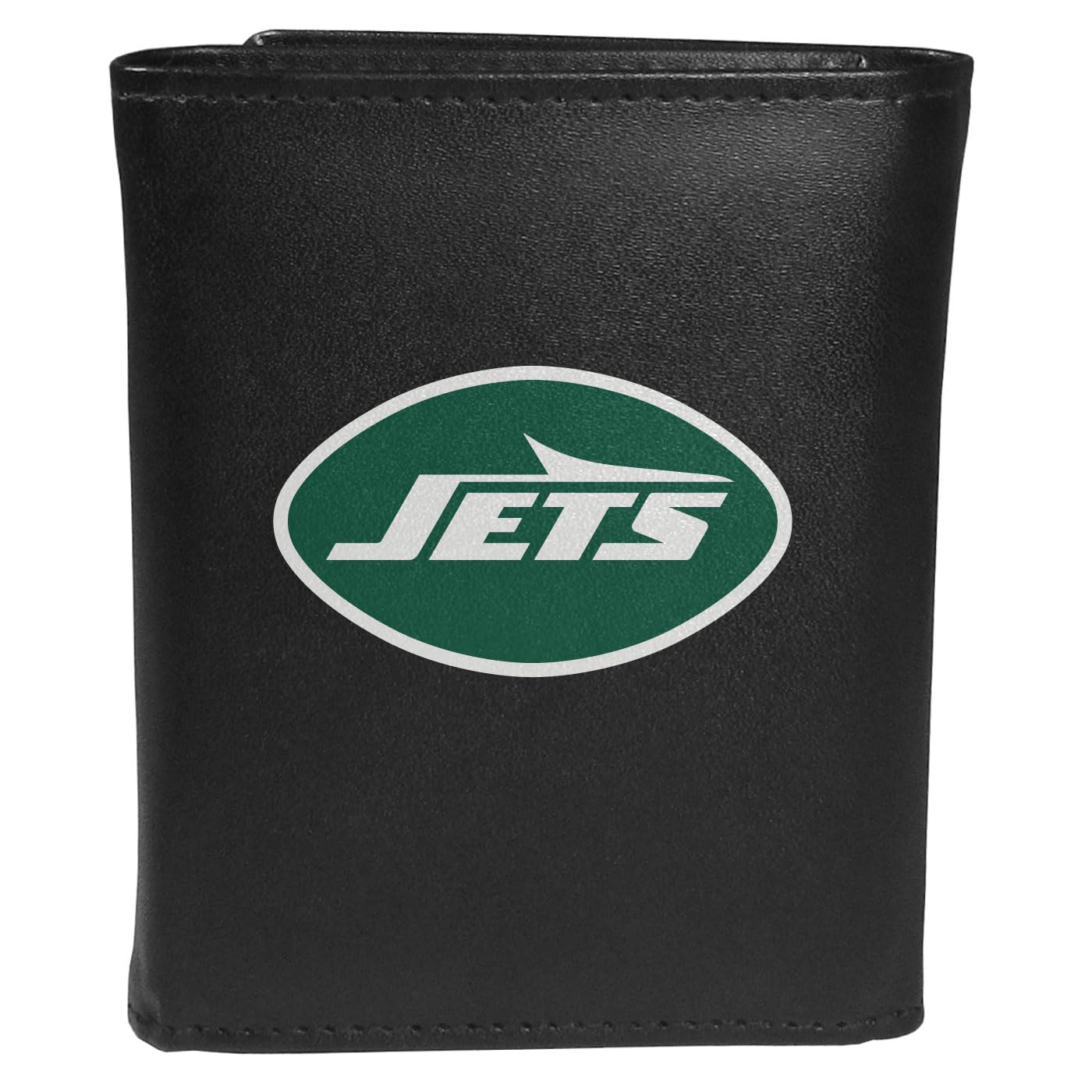 Premium Siskiyou Leather Tri-Fold Wallet with Large Logo - RFID Blocking, Multiple Card Slots & ID Window - Perfect for Men's Everyday Carry, Travel & Business Use