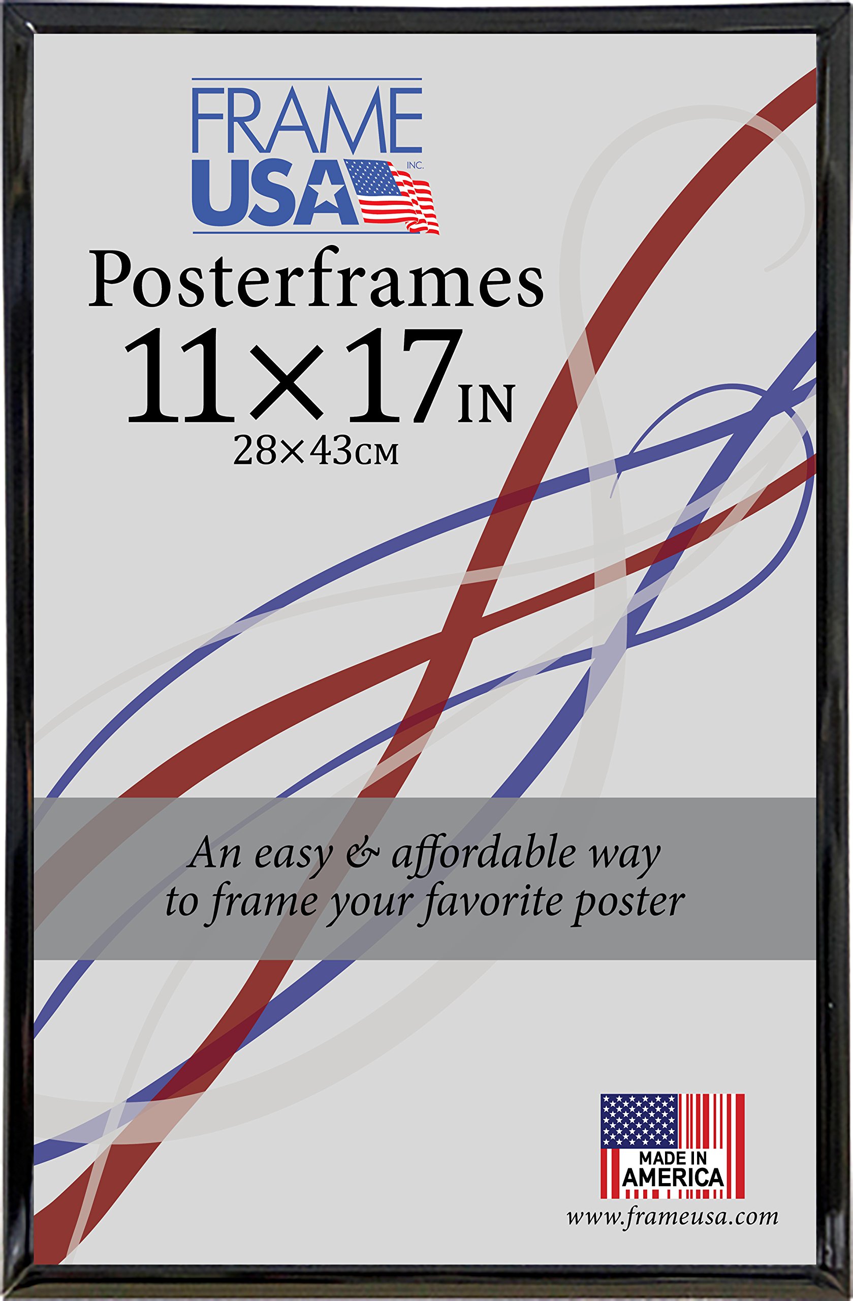 Frame USA Foamcore Series 11x17 Black Poster Frames - Made in USA | Perfect for Home Decor, Office Displays & Artwork Protection