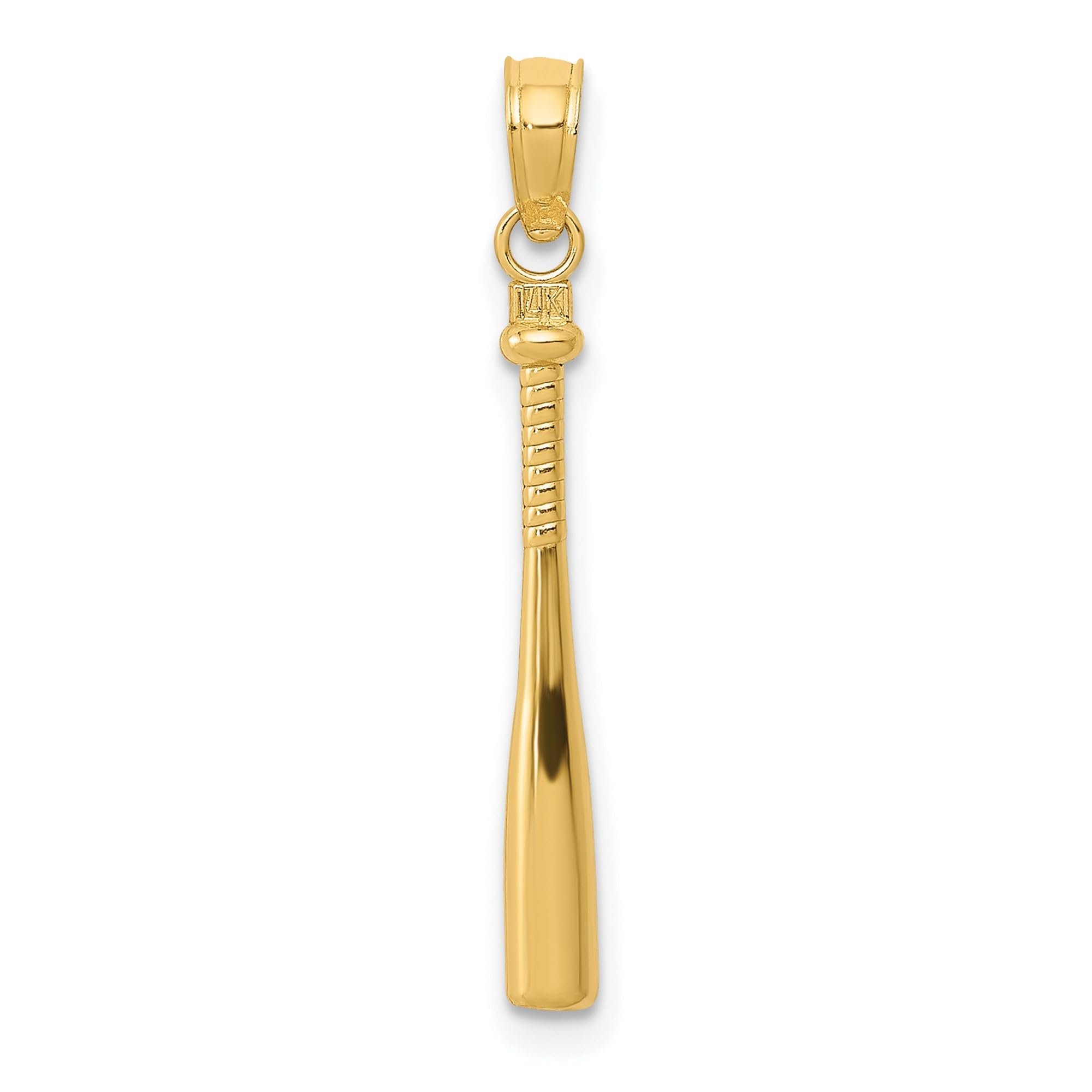 14K Solid Yellow Gold Baseball Bat Necklace - Dainty Softball Charm Pendant for Women - Perfect Gift for Athletes, Coaches & Sports Lovers - Great for Games, Training & Everyday Wear