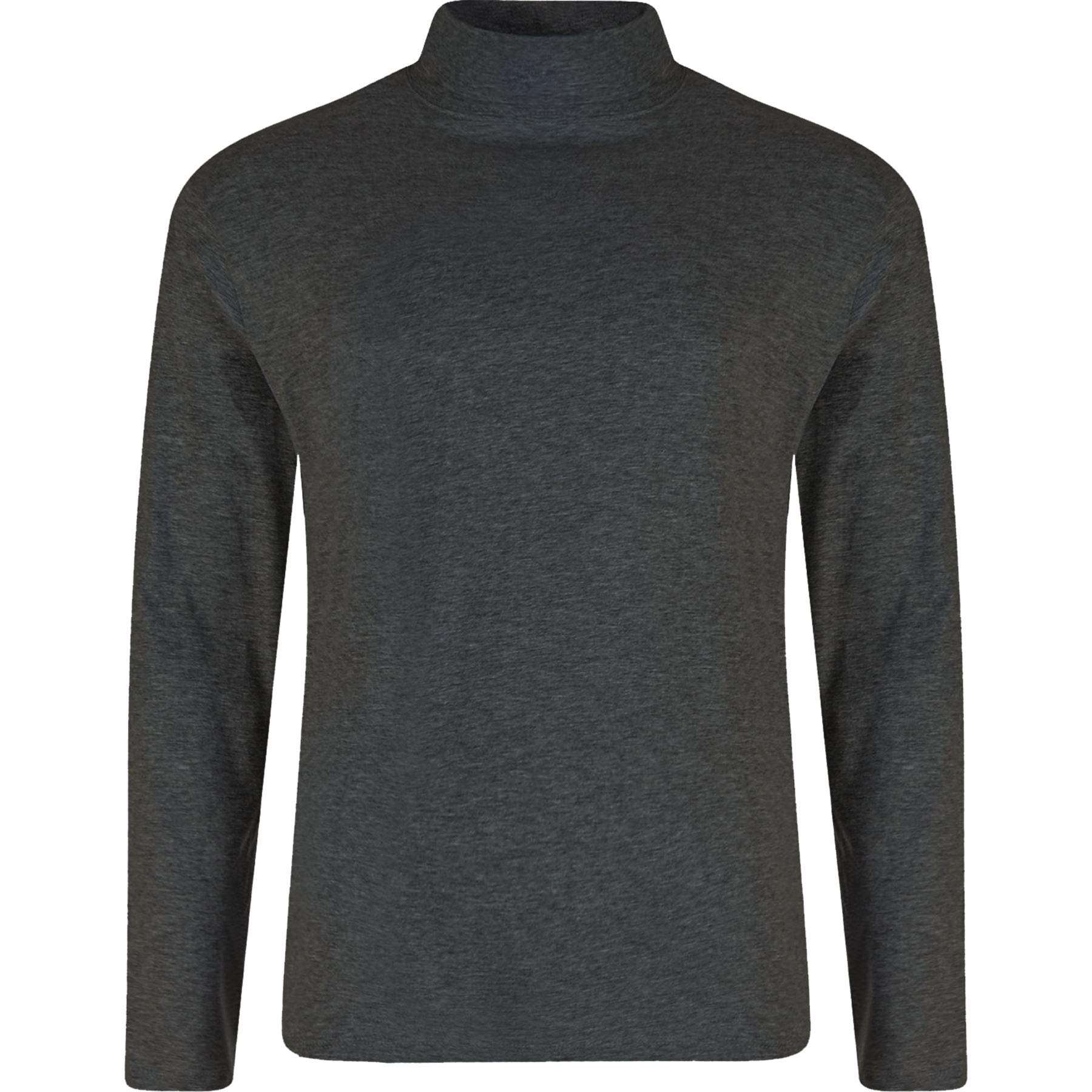 Men's 100% Cotton Roll Neck Polo Shirt - Slim Fit Turtleneck Jumper for Golf & Casual Wear | Breathable Baselayer for Sports & Everyday Comfort