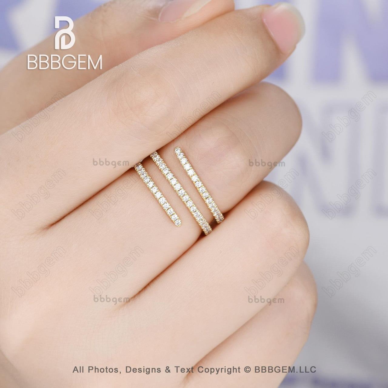 Elegant Silver & Yellow Gold Moissanite Spiral Wrap Ring for Women | Diamond Coil Finger Ring | Perfect for Weddings, Parties & Everyday Wear
