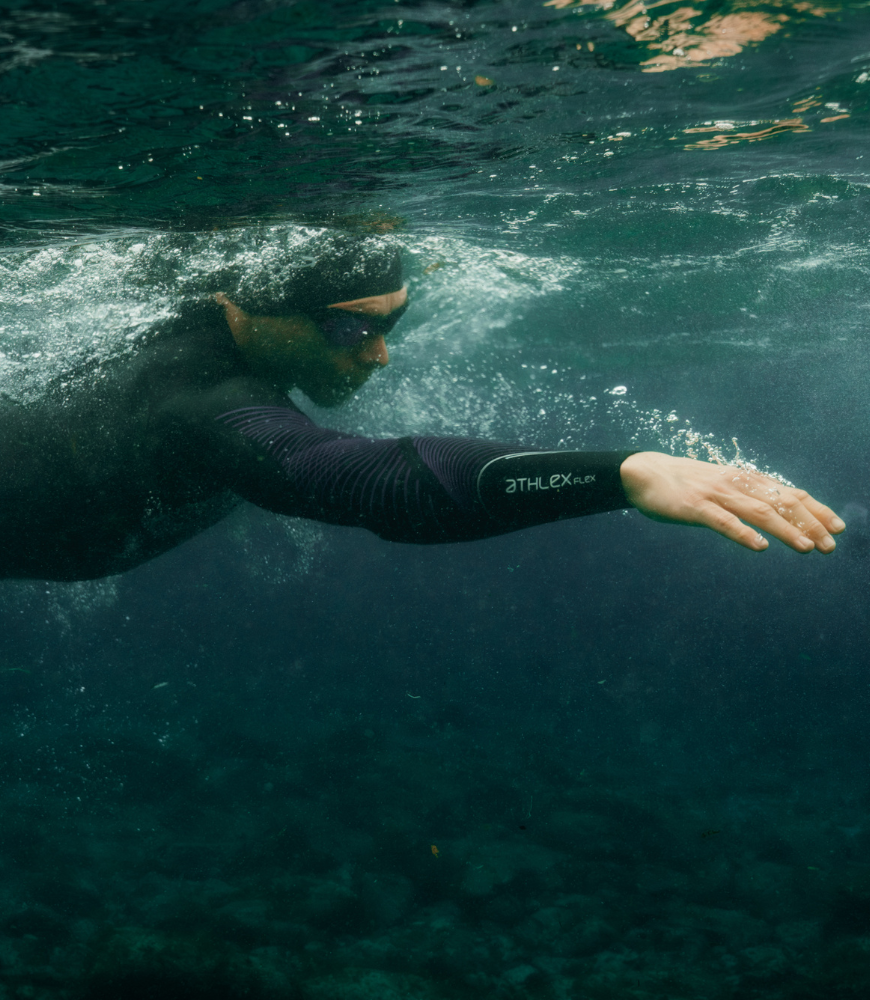 Athlex Flex V2 Triathlon Wetsuit for Men - Premium Neoprene Swim Wetsuit for Open Water Swimming, Triathlon Racing & Training - Lightweight & Flexible Design for Enhanced Performance