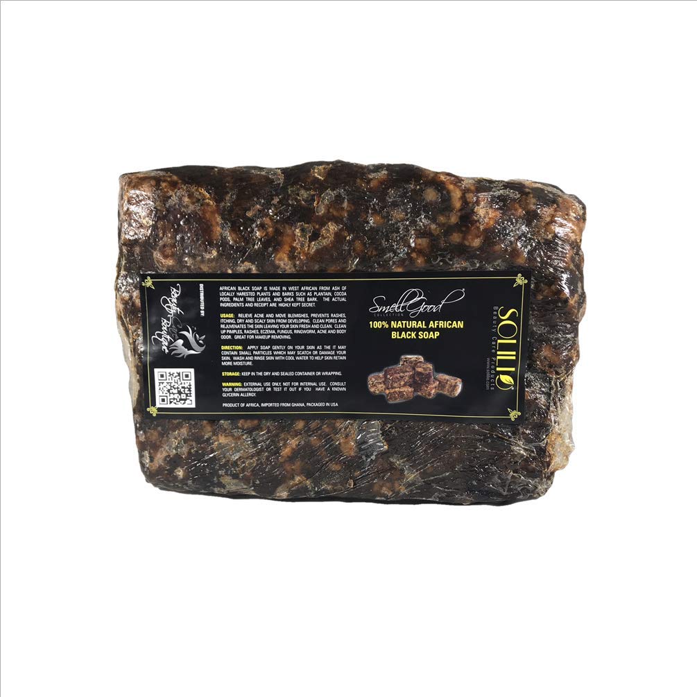 Organic African Black Soap from Ghana - 5lb for Clear Skin & Acne Treatment - Natural Skincare for Face, Body & Hair Care - Perfect for Sensitive Skin & Eczema Relief