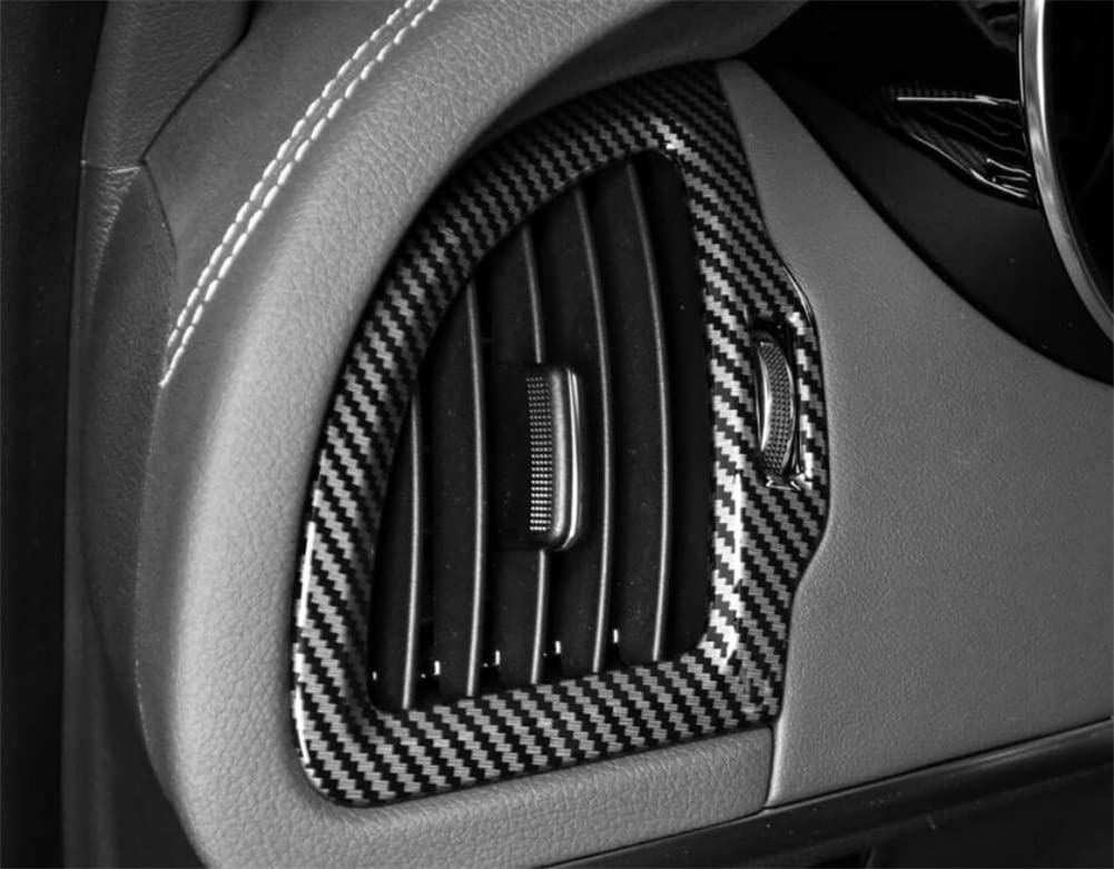 Carbon Fiber ABS Dashboard Side Air Vent Cover Trim Compatible with Kia Stinger 2017-2024 - Upgrade Interior Style & Protect Air Vents - Perfect for Car Enthusiasts & Customization