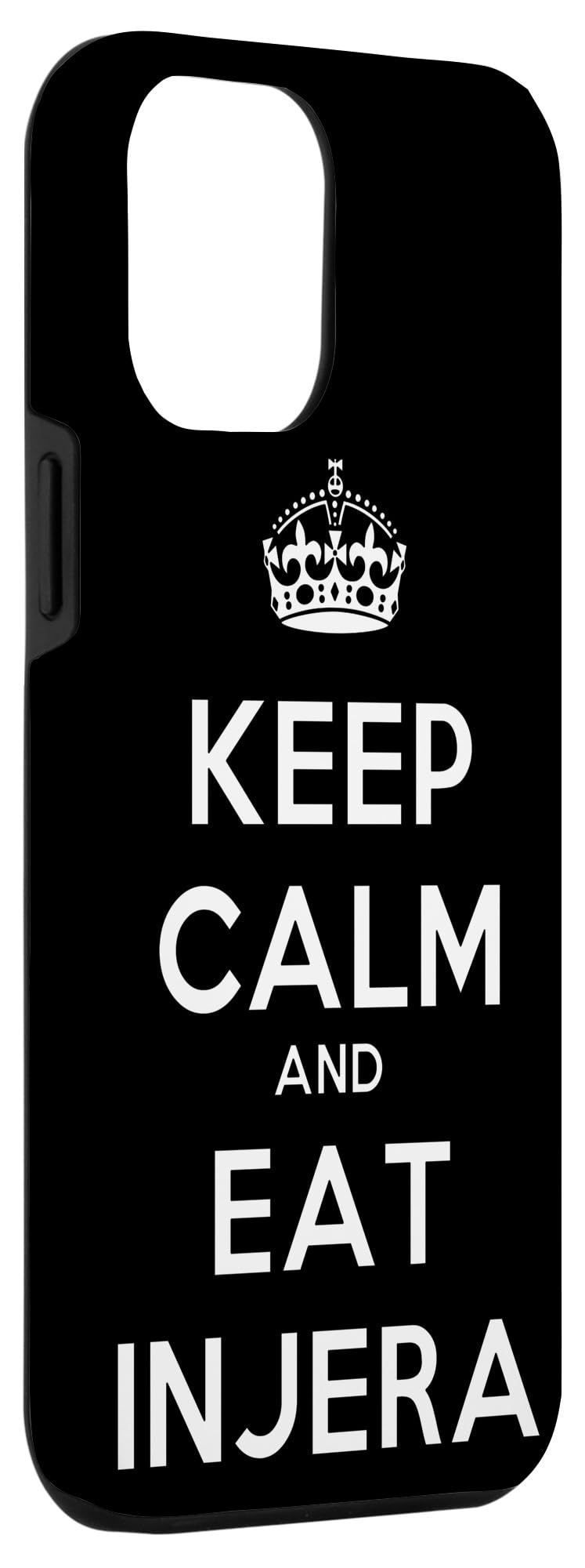 iPhone 12 Pro Max Case - Premium Protective Cover with 'Keep Calm and Eat Injera' Ethiopian Habesha Design | Perfect for Daily Use, Travel & Cultural Enthusiasts