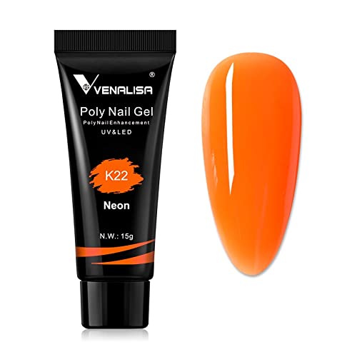 Venalisa Poly Builder Gel - 15g Professional Nail Extension Gel for Strong, Long-Lasting Acrylic Nails (K22) | Perfect for Salon & Home Manicures, Nail Art Designs