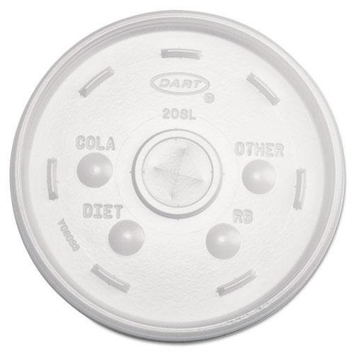 DCC 32oz Translucent Cold Cup Lids - 100 Count per Sleeve, 10 Sleeves per Carton (20SL) - Perfect for Iced Coffee, Bubble Tea, and Smoothie Shops