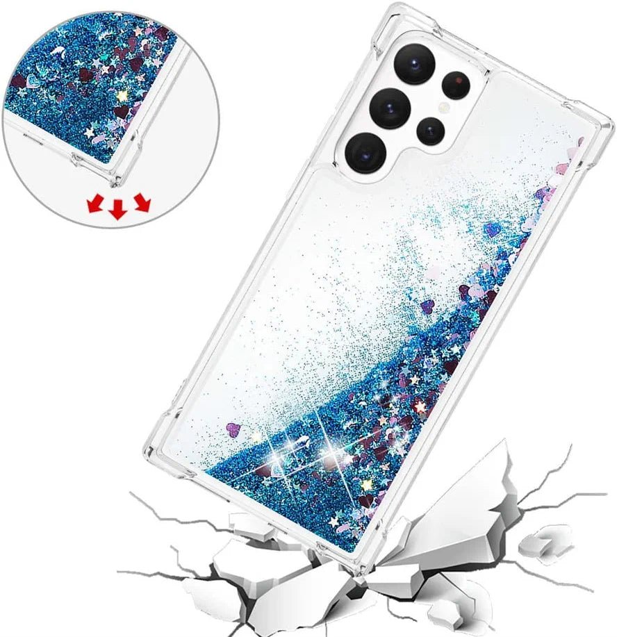 Luxury Sparkle Bling Shockproof Case for Samsung Galaxy S23 Ultra - Glitter Protective Cover with Slim Fit Design, Soft TPU Back & Reinforced Bumper | Perfect for Women, Girls & Fashion Lovers | Ideal for Daily Use, Parties & Special Occasions
