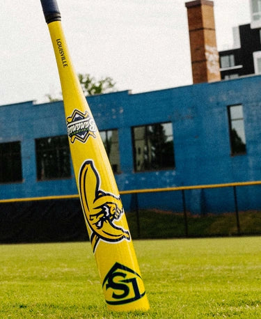 2025 Louisville Slugger Bananas Tee Ball Bat - 12.5 Inch Youth Baseball Bat with 2 1/4 Inch Barrel (Model WBL4005010) | Perfect for Kids' Tee Ball Practice & Youth Baseball Games