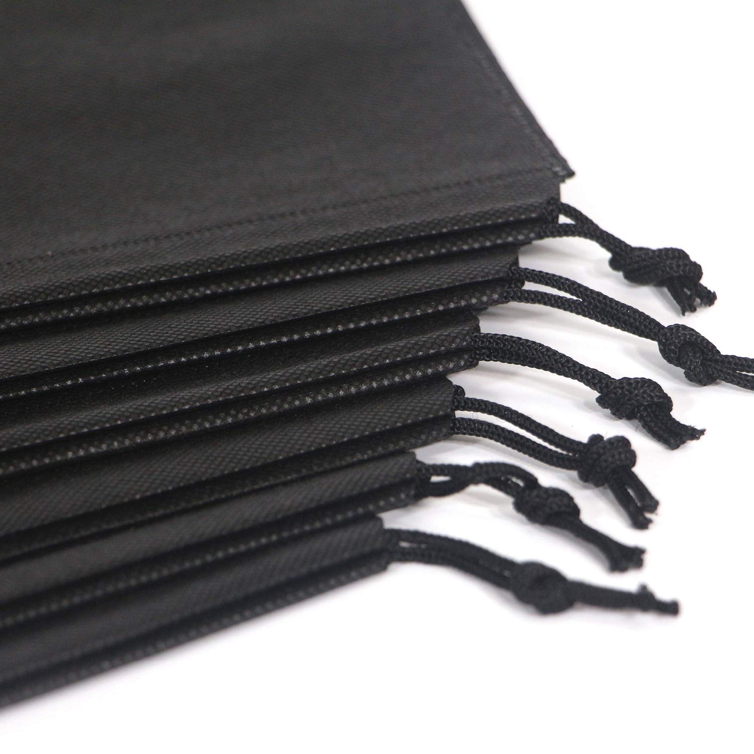 12PCS Travel Shoe Bags with Drawstring - Large Shoe Storage Pouches for Men & Women - Black - Perfect for Packing, Gym, Camping & Organization