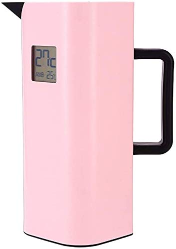 ZCM Vacuum Insulated Stainless Steel Water Bottle with Smart Temperature Display - Pink | Hot & Cold Drink Thermos for Home, Office, Travel & Outdoor Activities