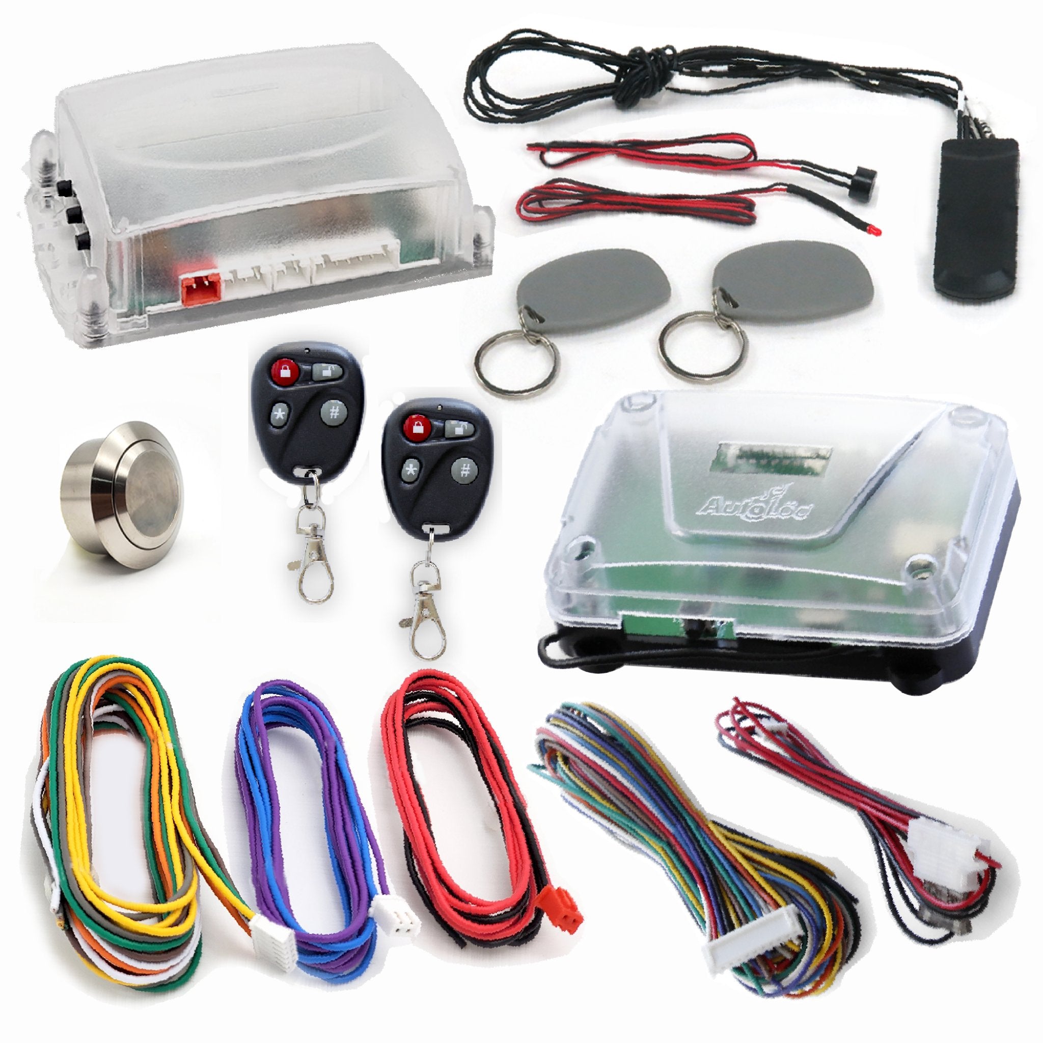 1904 Cadillac Model B Push Button Start Kit - Keyless Entry, Remote Start & RFID Tag - Compatible with GM Column Insert - Perfect for Classic Car Restoration & Modern Convenience