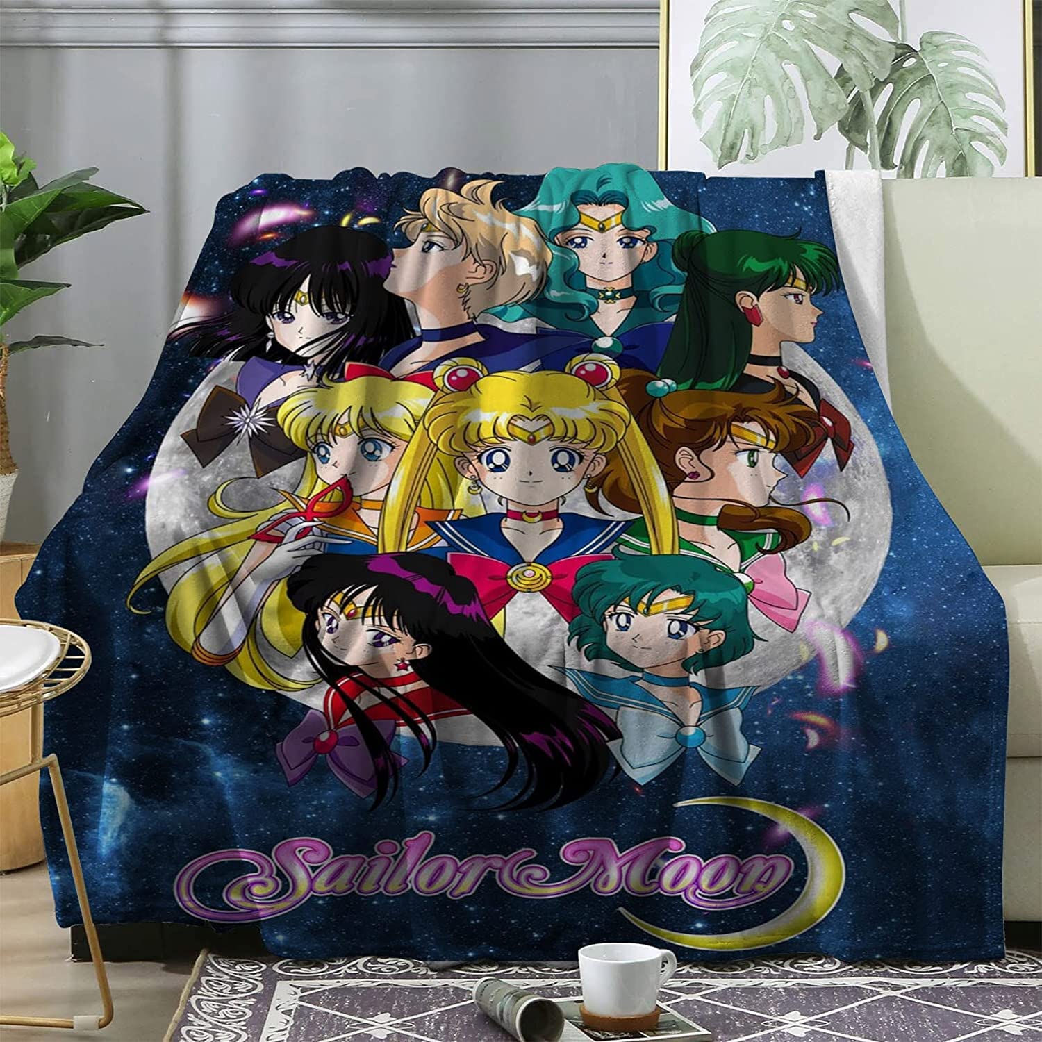 Moon Girls Fleece Blanket - Ultra Soft Plush Microfiber Throw Blanket 50x60 Inches for Bed, Couch, Sofa - Cozy Warm Blanket for Women, Girls, Teens - Perfect for Lounging, Netflix Nights & Winter Snuggles