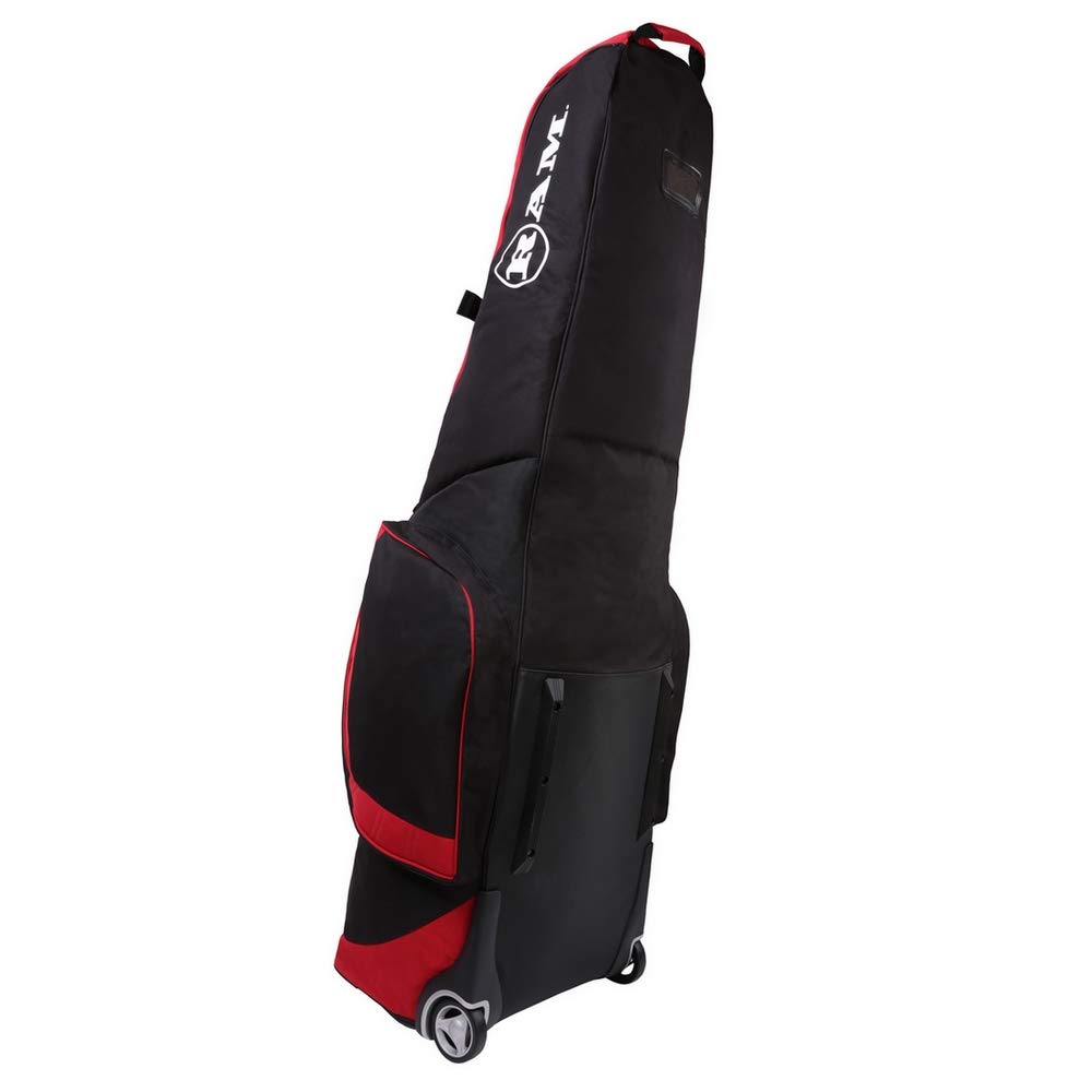 Ram FX Golf Travel Cover Deluxe Padded Wheeled Flight Bag - Durable Protection for Air Travel and Club Storage