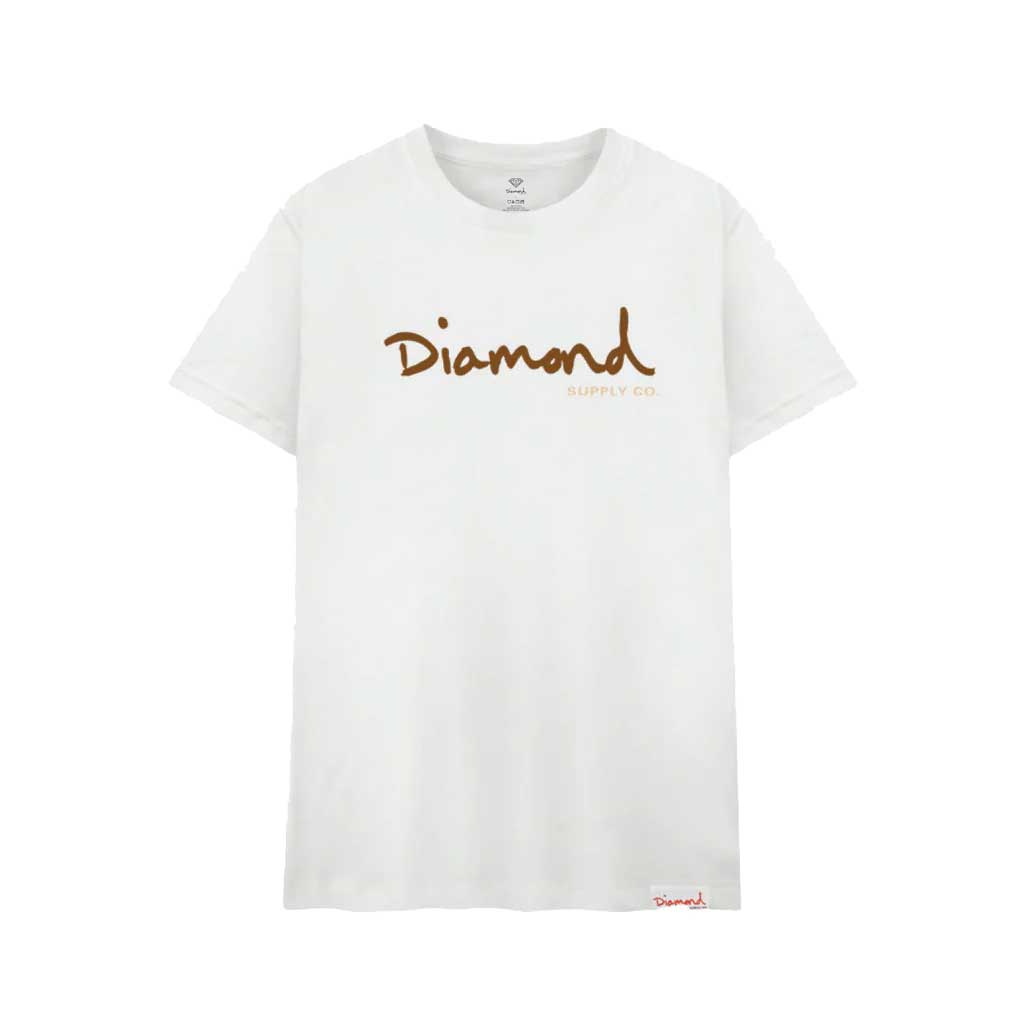 Diamond OG Script Earth Pack T-Shirt - White | Stylish & Comfortable Cotton Tee for Casual Wear & Street Fashion