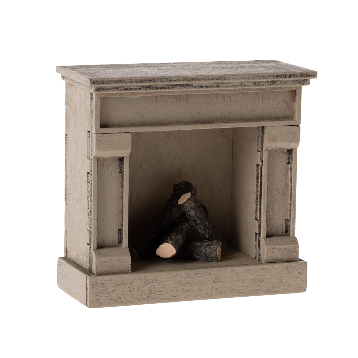 Maileg Mouse Fireplace - Miniature Wooden Fireplace Toy for Kids - Perfect for Pretend Play, Dollhouse Decor & Cozy Winter Storytelling