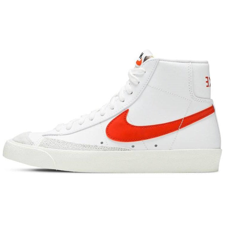 Nike Blazer Mid '77 Vintage Sneakers - White & Orange Sail Colorway | Retro Basketball Shoes for Men & Women | Perfect for Casual Wear, Street Style & Sneaker Collectors