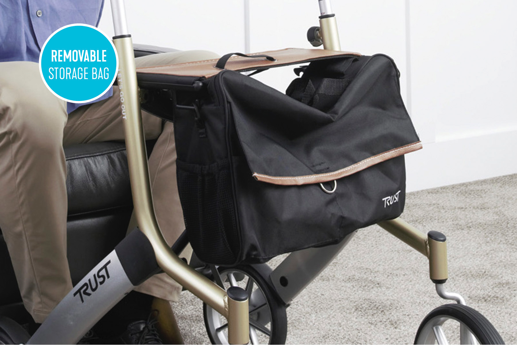 Premium Lightweight Rollator Walker for Seniors & Adults - Foldable Mobility Aid with Seat, Basket & Hand Brakes - Ideal for Outdoor Walks, Shopping & Travel