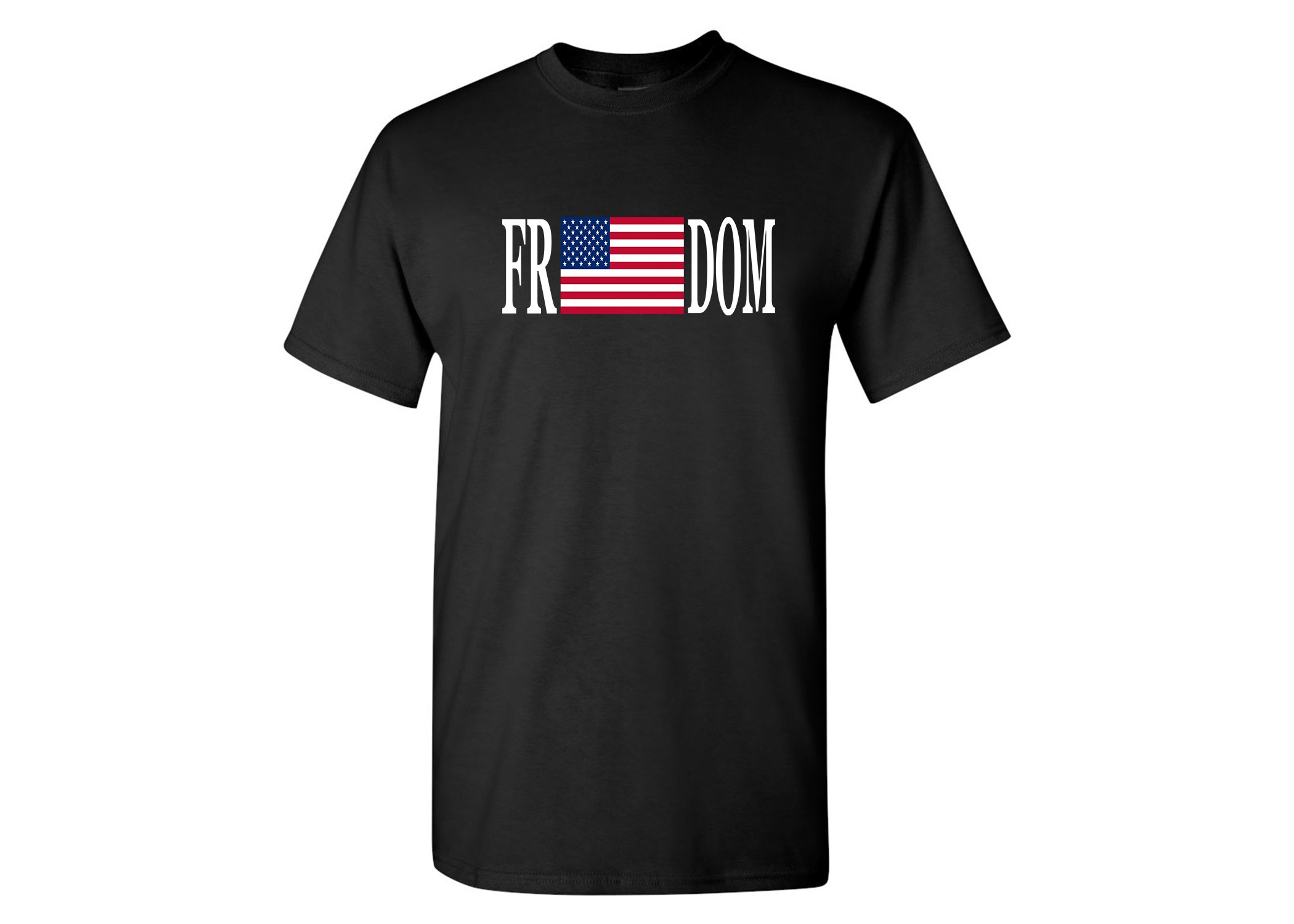 Rogue River Tactical Military Veterans Patriotic T-Shirt - USA Flag Freedom Graphic Tee for Men - Perfect for Veterans Day, 4th of July & Patriotic Events