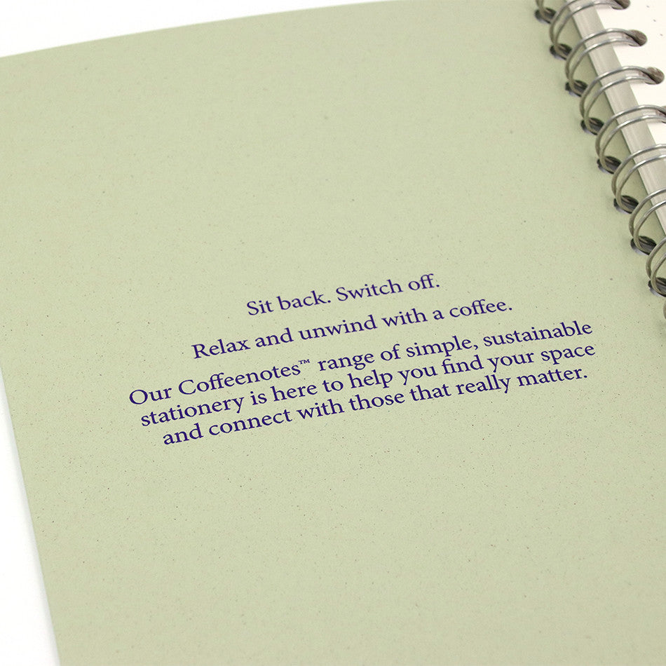 Premium Coffeenotes Grande Wirebound Notebook - Kiwifruit Design, Lined Journal for Office, School & Creative Writing, Perfect Gift for Students & Professionals