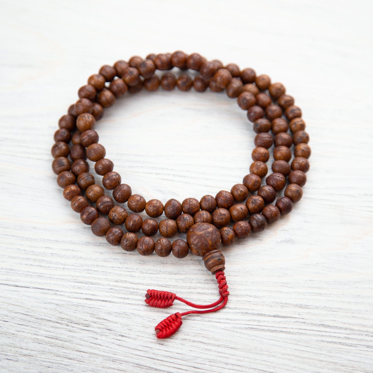 Authentic Antique Boudhanath Bodhi Mala Prayer Beads - 108 Buddhist Meditation Mala for Yoga, Mindfulness & Spiritual Practice