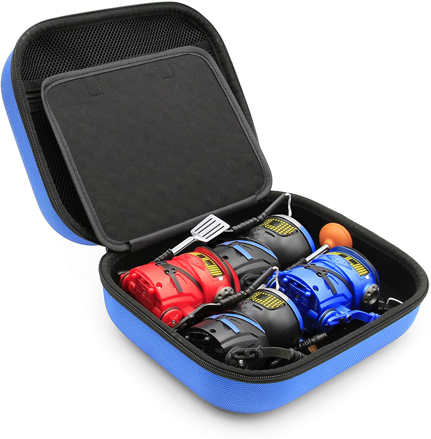CASEMATIX Robot Storage Case for 4 Ninja Bots - Durable Battle Bots & Ninja Toys Accessories Organizer (Case Only) - Perfect for Toy Storage, Robot Battles & Collectible Display