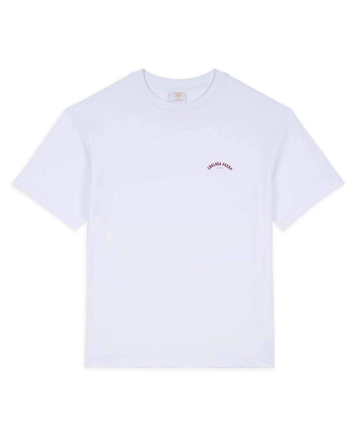 Premium Organic Cotton Embossed Logo T-Shirt for Men & Women - Soft Crewneck Tee in Cream - Perfect for Casual Wear, Gym & Everyday Outfits