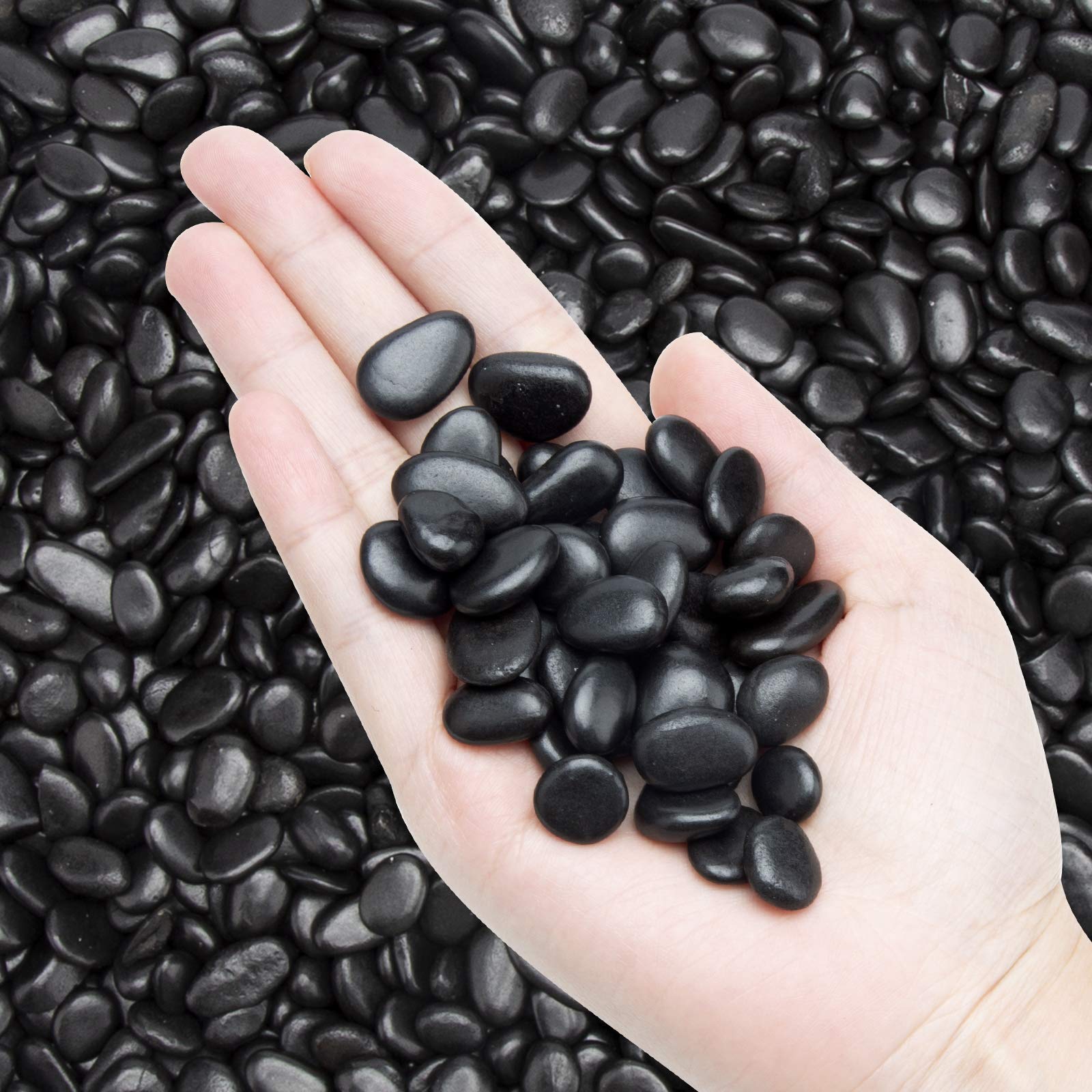Natural Black Small Pebbles 3/8