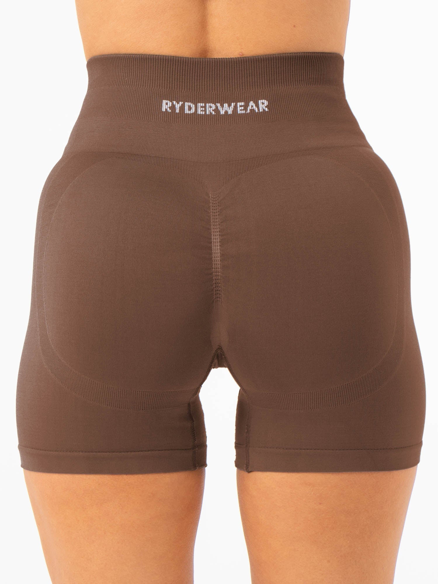 Lift 2.0 BBL Seamless Shorts for Women - High Waisted Butt Lifting Workout Shorts in Espresso | Perfect for Gym, Yoga, Running & Everyday Wear