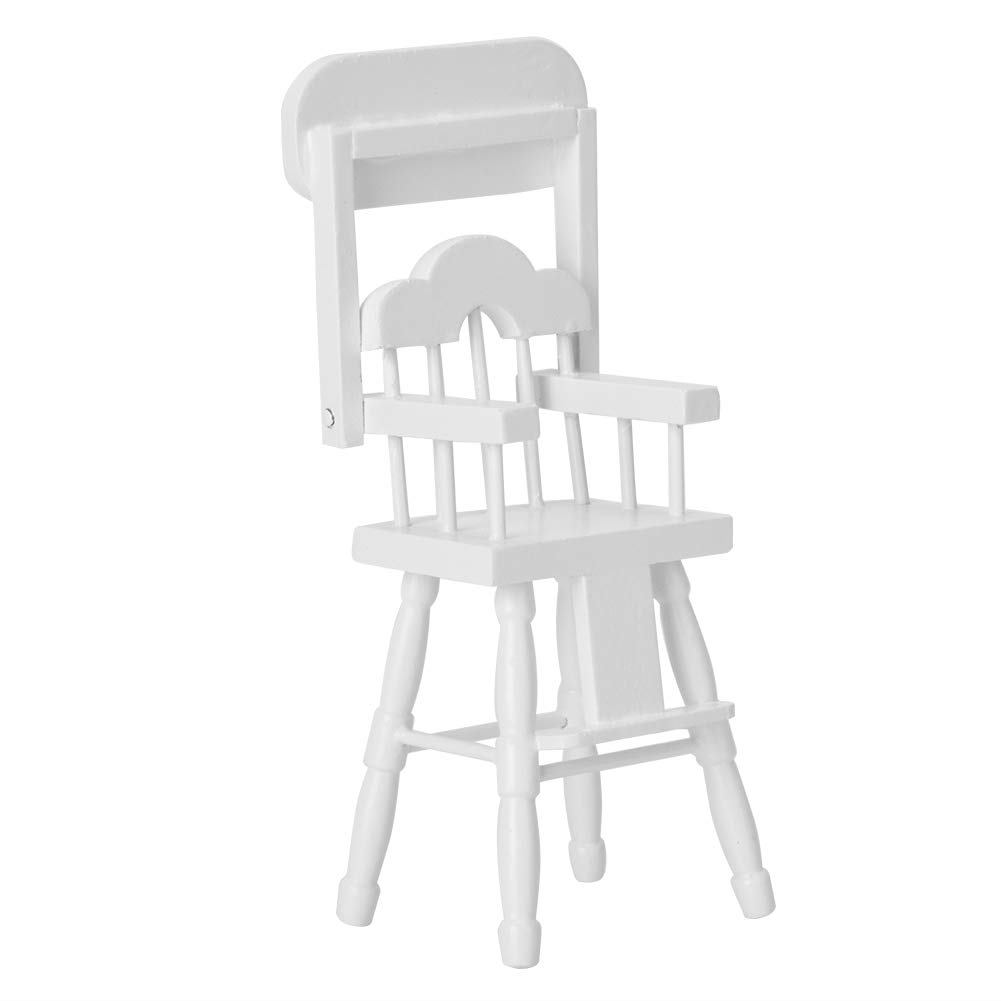 1/12 Scale Doll High Chair - Miniature Dining Chair for Reborn Girl Dolls Accessories | Perfect for Dollhouse, Playroom & Collectible Displays