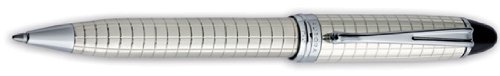 Aurora Ipsilon Quadra Silver Pattern Ballpoint Pen - Premium Writing Instrument for Business Professionals, Gifts & Collectors - AU-B34Q