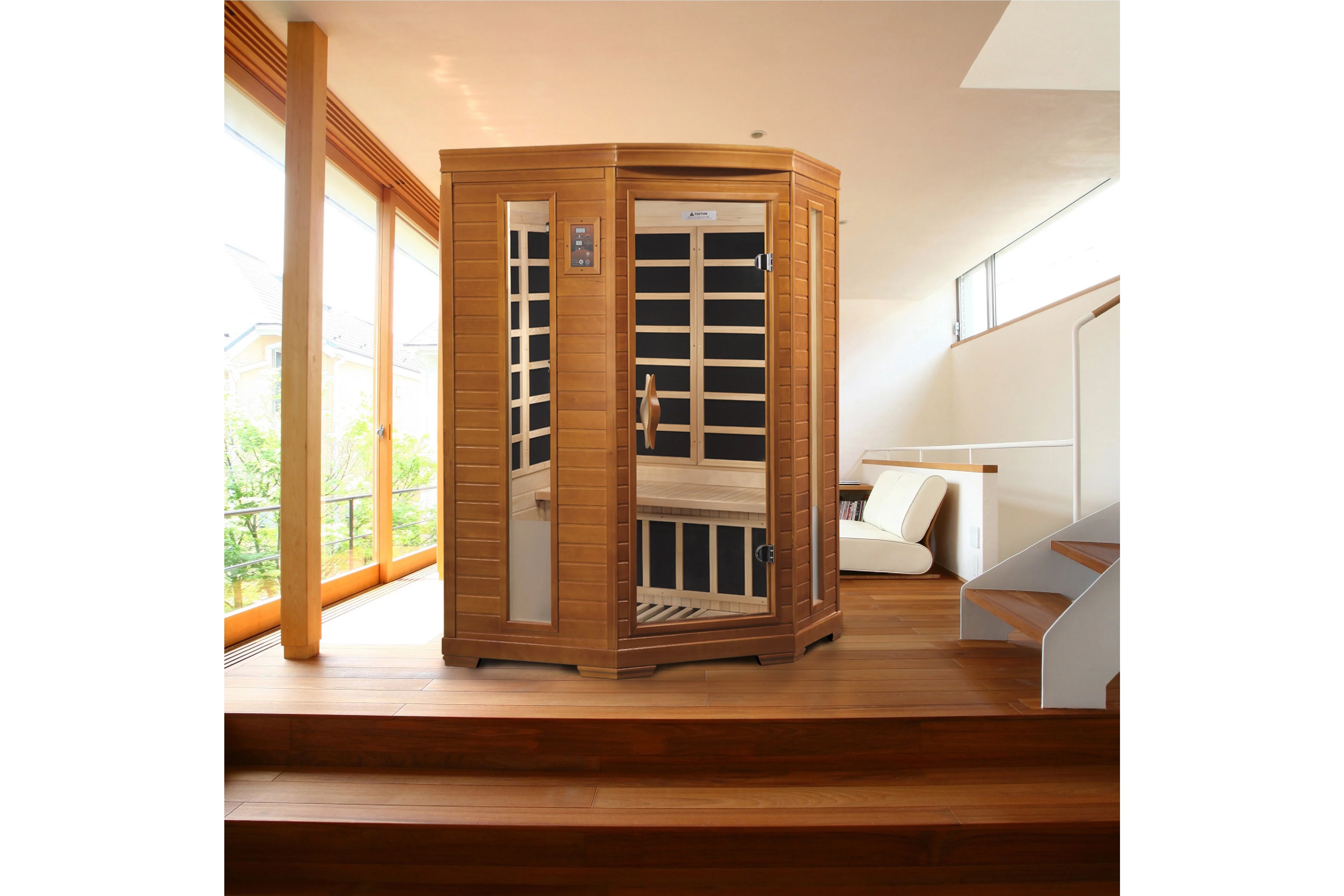 Dynamic Heming 2 Person Low EMF Far Infrared Sauna for Home Relaxation & Detox - Perfect for Wellness & Pain Relief Therapy