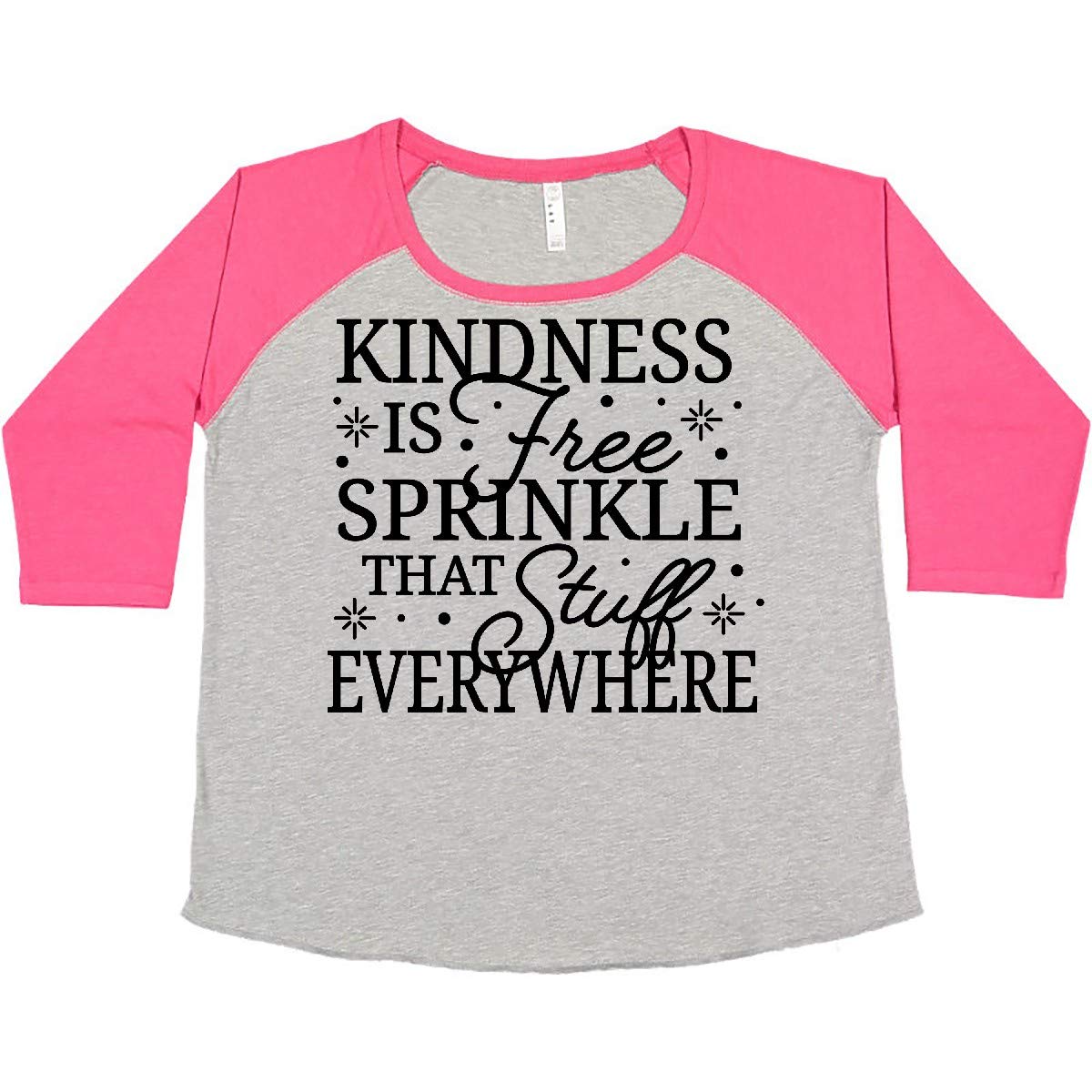Kindness is Free Sprinkle That Stuff Women's Plus Size T-Shirt | Inktastic Graphic Tee | Comfortable Casual Wear for Everyday Outfits & Gifts