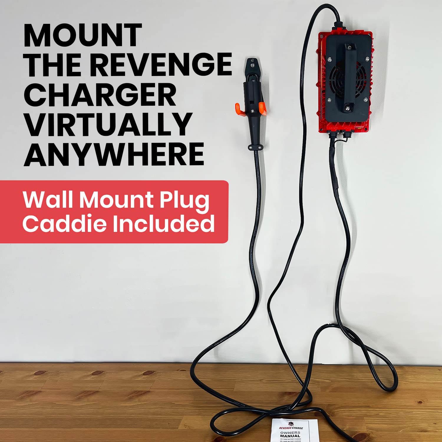 48V High-Speed 15AMP Golf Cart Battery Charger for Club Car | Revenge Golf Cart Parts & Accessories | Perfect for Golf Courses, Resorts & Private Use