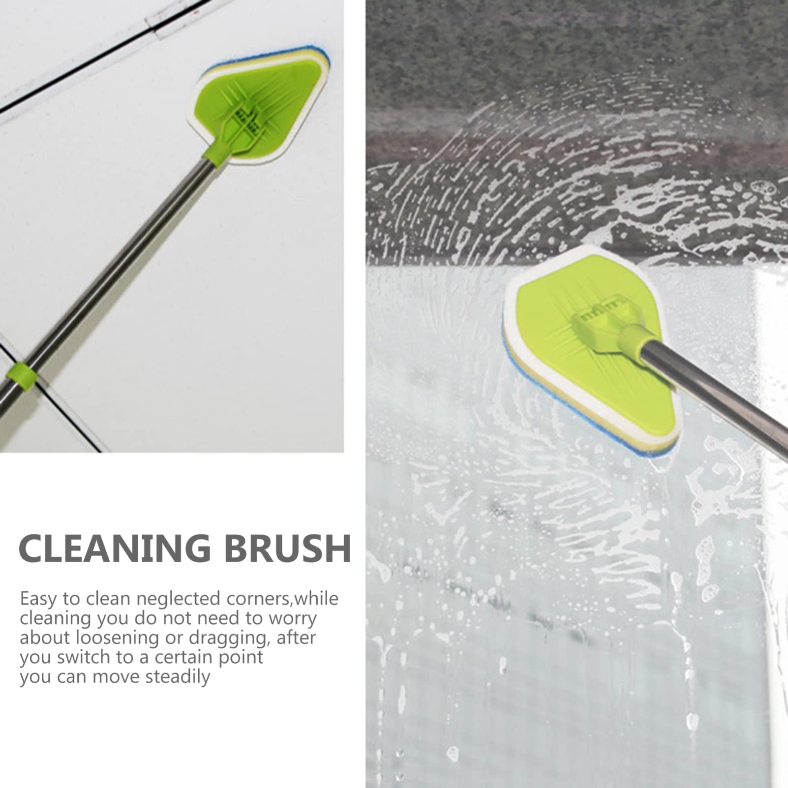 Zerodeko 1 Set Bathroom Cleaning Brush Kit - Extendable Handle, Grout Cleaner, Tile Sponge & Floor Scrubber for Deep Cleaning - Perfect for Showers, Tiles, Sinks & Household Surfaces