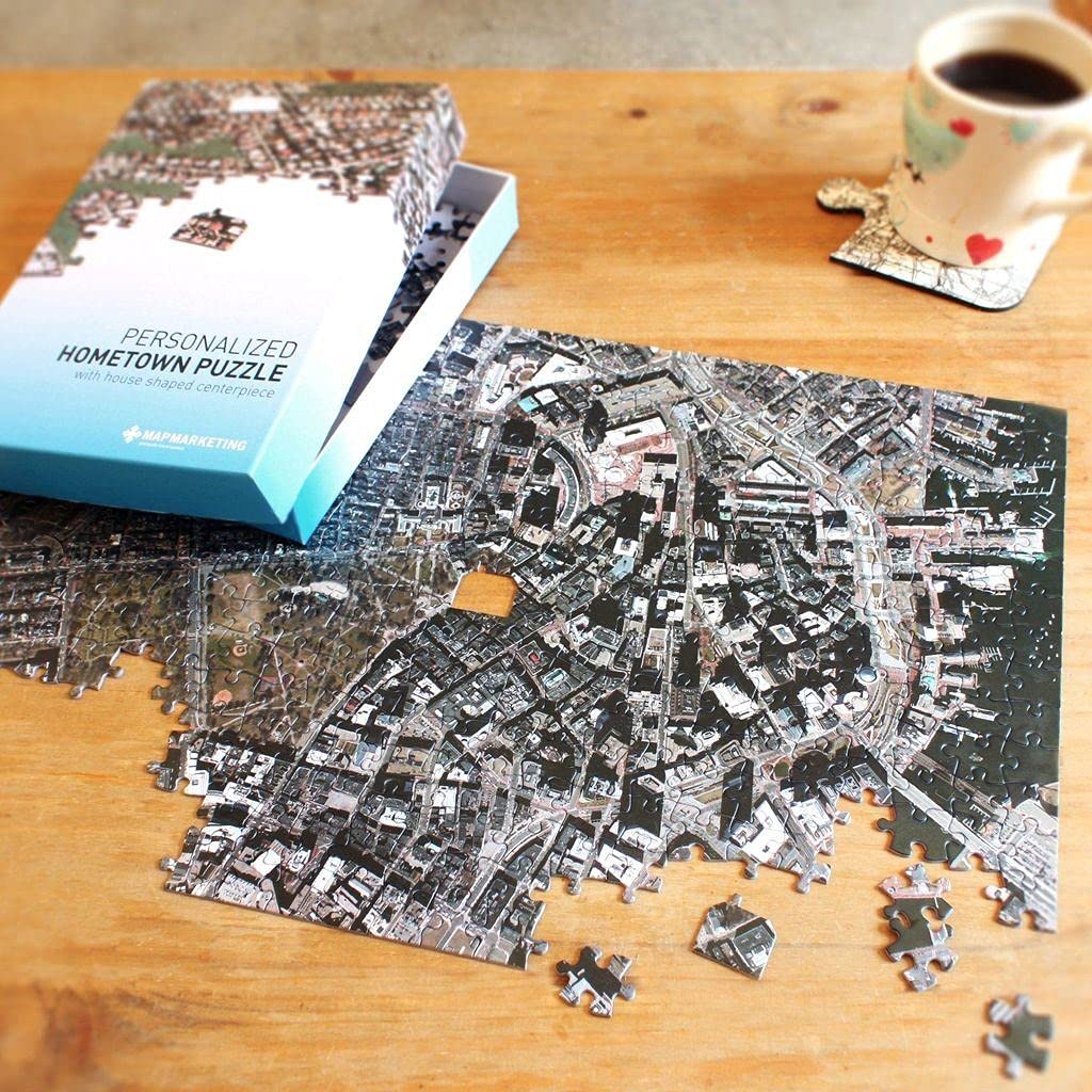 Custom Aerial Map Jigsaw Puzzle - 400 Piece Personalized Housewarming Gift for Puzzle Lovers | Unique New Home Decor & First Home Keepsake | Perfect for Family Game Nights & Home Decor Display