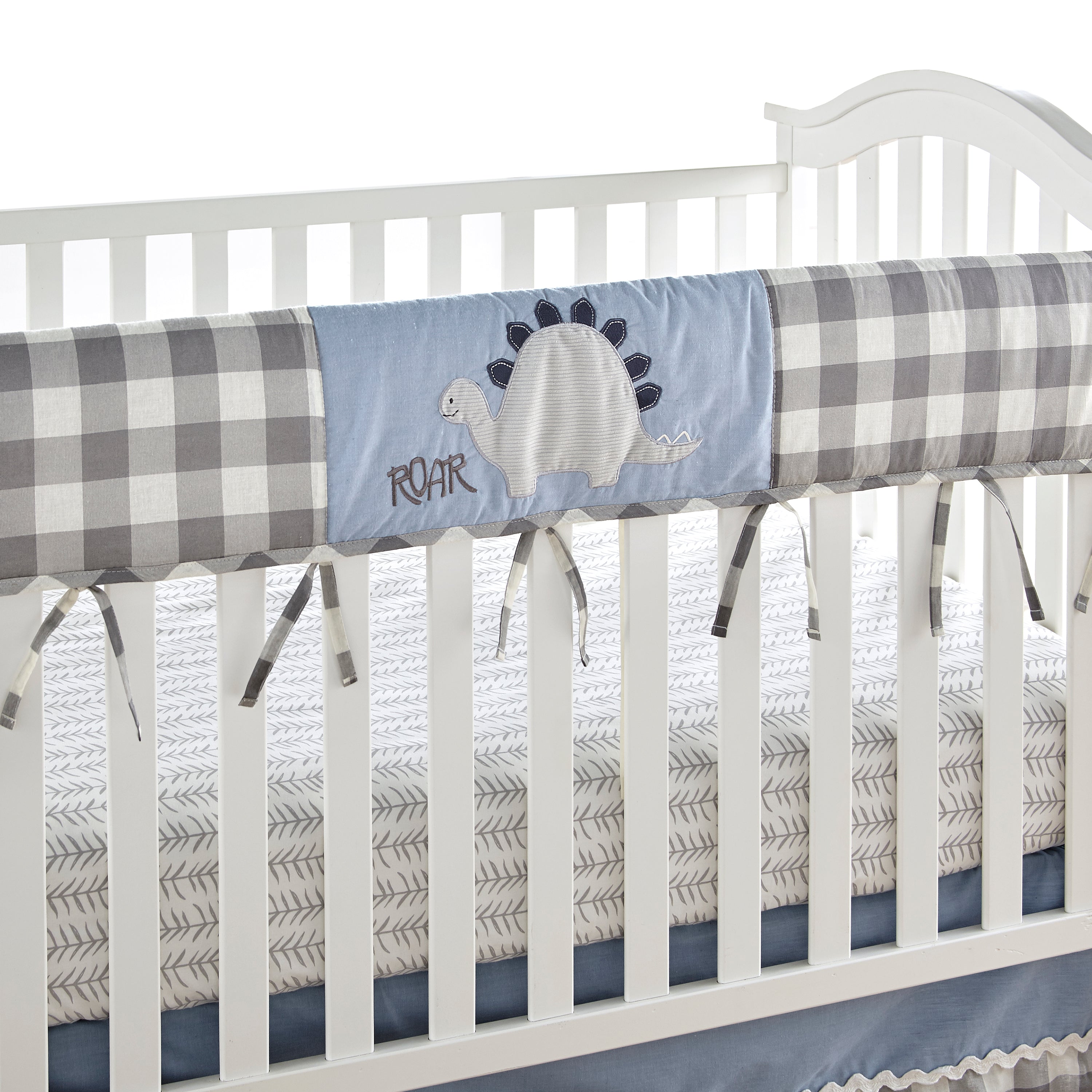 Kipton Baby Crib Rail Guard Protector - Soft Padded Bumper for Safe & Comfortable Sleep - Perfect for Toddler Beds & Nursery Safety (White) - Ideal for Preventing Chewing, Scratches & Bumps