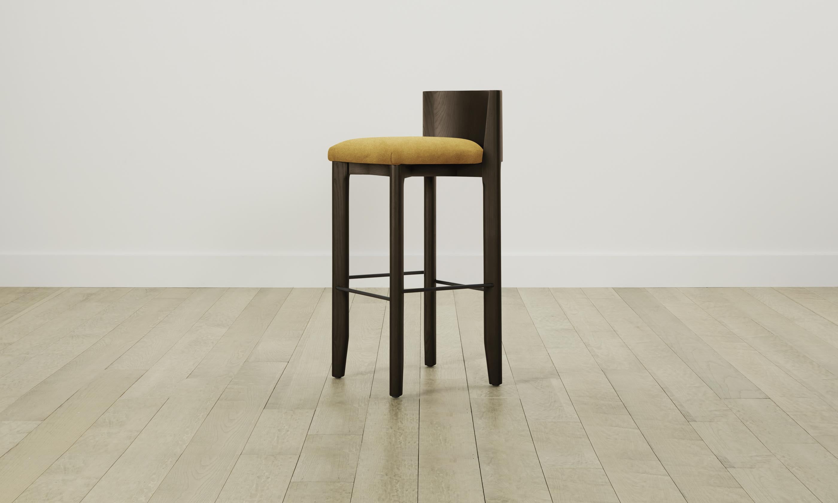 Premium Mohair Bar Stool - The Delancey Counter Stool in Amber | Modern Kitchen & Dining Room Seating for Home Bars & Breakfast Nooks