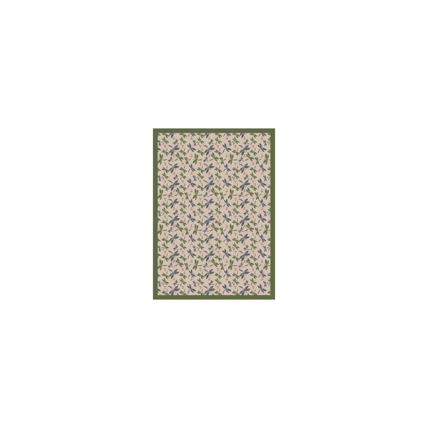 Joy Carpets Kaleidoscope Dragonflies Whimsical Area Rugs - Soft Beige Kids Room Rug, Non-Slip Nursery Carpet for Playroom, Bedroom & Dorm Decor