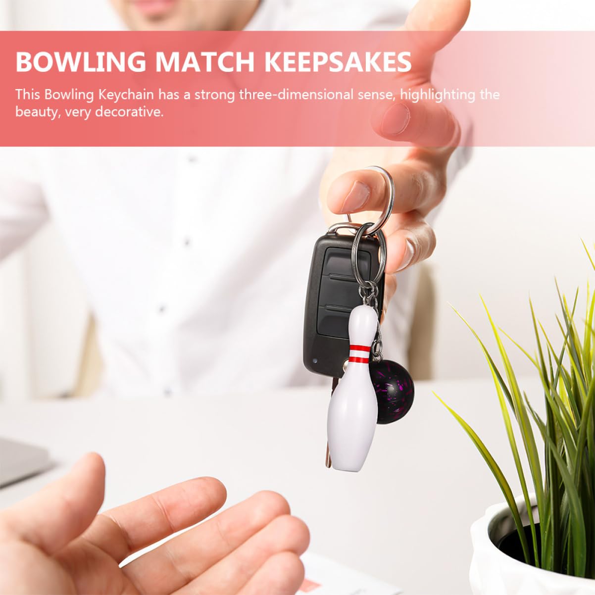 Yardwe 60 Pcs Bowling Keychain Set - Mini Bowling Keychains for Party Decorations, Key Rings & Keepsakes - Perfect for Bowling Themed Parties, Gifts & Decorative Accessories