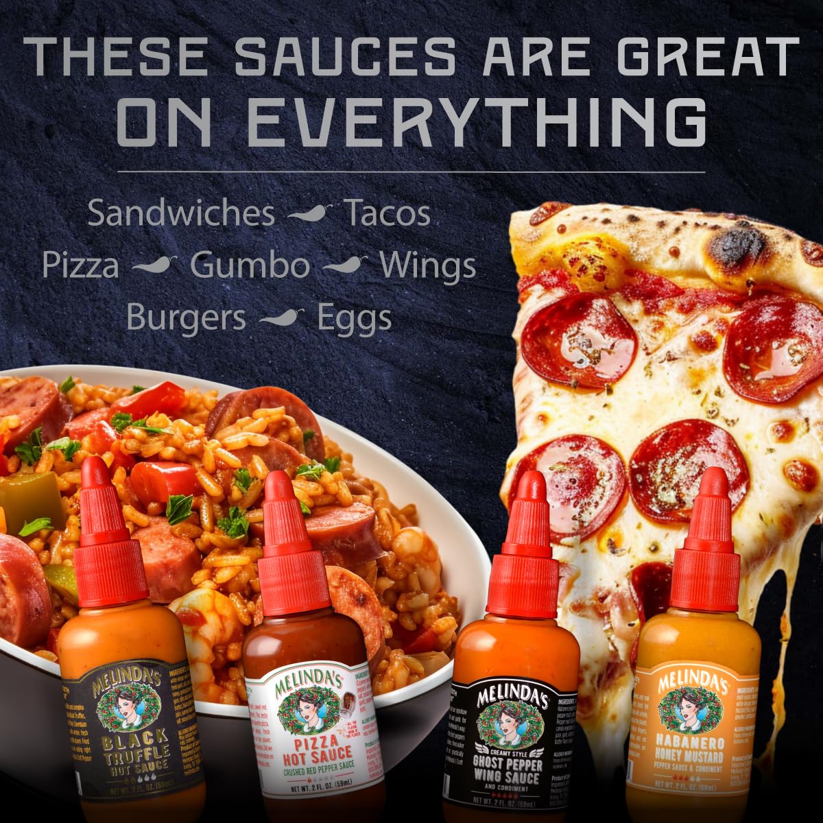 Melinda’s Mini Hot Sauce Variety Pack - 30 Pack (2 Oz Each) - Gourmet Hot Sauce Gift Set with Travel-Sized Bottles - 15 Flavor Options - Perfect for Gifts, Parties, Camping & Spicy Food Lovers