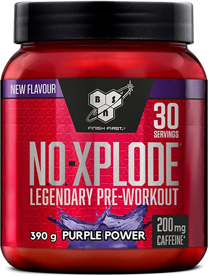 BSN NO Xplode Pre Workout Supplement 390g - Nitric Oxide Booster for Energy, Focus & Muscle Pumps - Best for Gym, Bodybuilding & Fitness Training